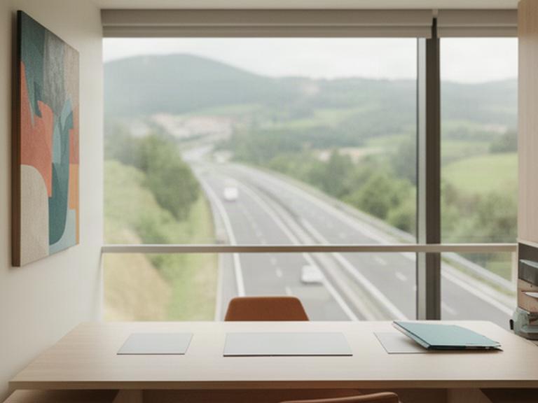 Entorno de la oficina junto a la Autovía Cantabria - Meseta en Torrelavega